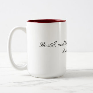 Bicolor Psalm 46:10, Taza de regalo