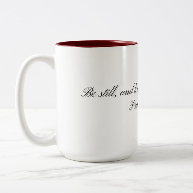 Bicolor Psalm 46:10, Taza de regalo (Izquierda)