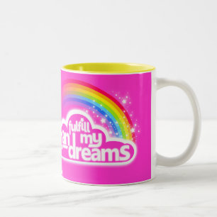 Bicolor "Puedo cumplir mis sueños" motriz taza rosa
