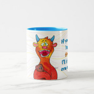 Bicolor Puntee al monstruo, taza