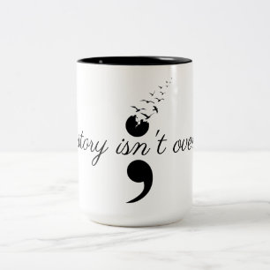 Bicolor Punto y coma - mi taza de café del Dos-Tono de la