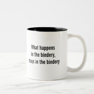 Bicolor "Qué sucede en taza de café de la encuadernació