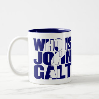 Bicolor ¿Quién es Juan Galt? azul de la taza 15oz