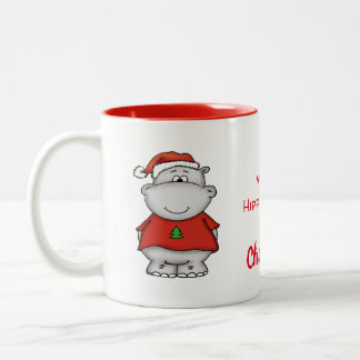 Bicolor Quiero un hippopotamus para el navidad - taza