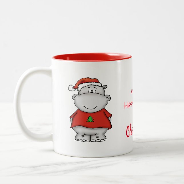 Bicolor Quiero un hippopotamus para el navidad - taza (Izquierda)