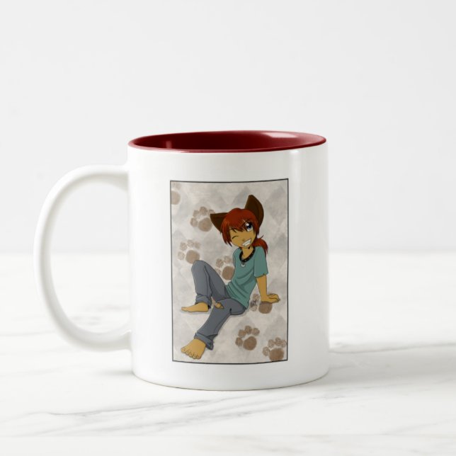 Bicolor Randy la taza de Weredog (Izquierda)