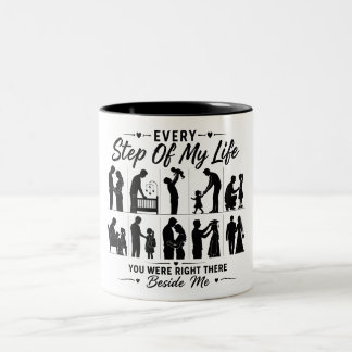 Bicolor Regalo de taza de café para padre e hija para papá