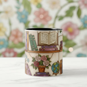 Bicolor Regalo de taza de estantería de flores de vidrio e