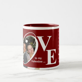 Bicolor Regalo del el día de San Valentín - taza de la