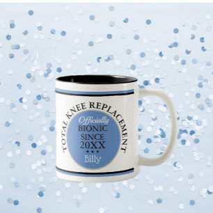 Bicolor Regalo divertido~ Taza de reemplazo de rodilla bió