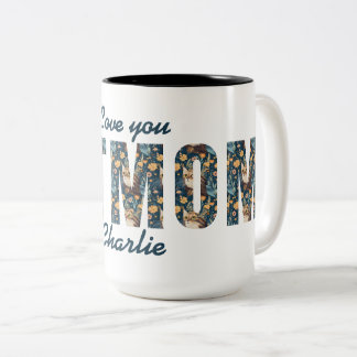 Bicolor Regalo Personalizado | Mamá Gata Te Amo | Taza con