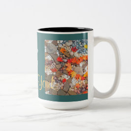 Bicolor Regalos de Taza Jefa Señora Gracias Corazón Hojas 