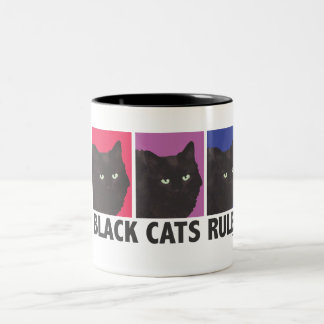 Bicolor ¡REGLA de los gatos negros! Taza de café