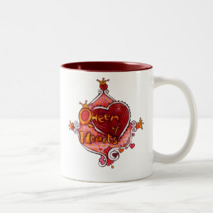 Bicolor Reina de la taza de los corazones