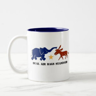 BICOLOR REPUBLICANO ESTÁNDAR DE LA TAZA DE CAFÉ DE LOS