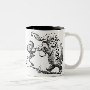 Bicolor Republicanos para la taza de OBAMA