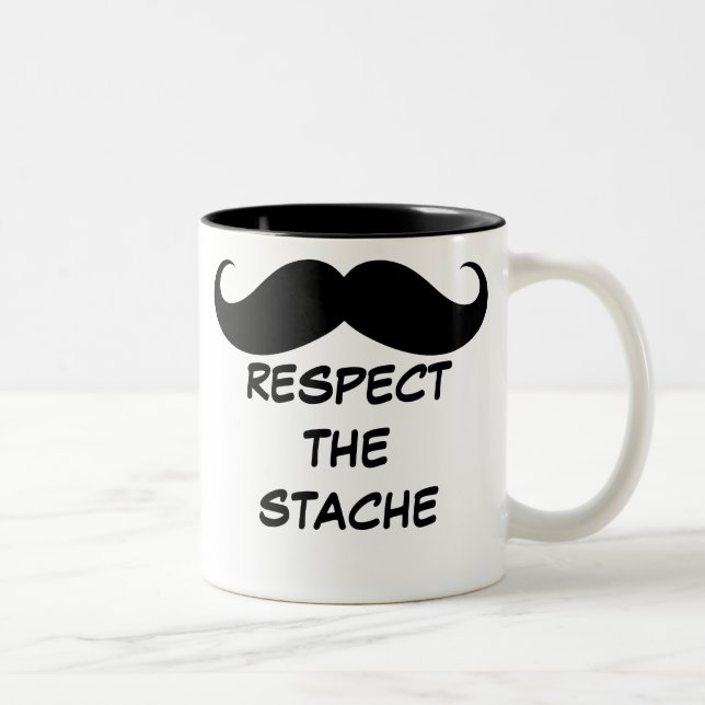 Bicolor Respecto divertido la taza del bigote de Stache (Derecha)