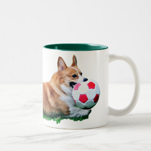 BICOLOR ¡ROCA DE LOS CORGIS DEL FÚTBOL!!! TAZA