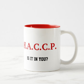 BICOLOR ROJO DE LA TAZA DE HACCP