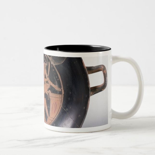 Bicolor Rojo-figura taza del ático (Derecha)