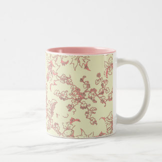 Bicolor Rosa de encaje en la taza poner crema