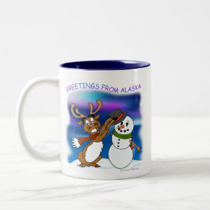Bicolor "Saludos taza de Alaska"