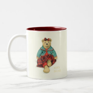 Bicolor SEÑOR Y SEÑORA OSO Taza marrón de dos tonos