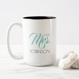 Bicolor Señora futura taza conocida
