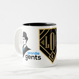 Bicolor Señores de Geordie - taza de café del logotipo d