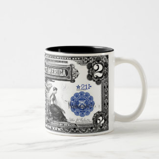 Bicolor Serie de 1899 2 dólares de taza del certificado de