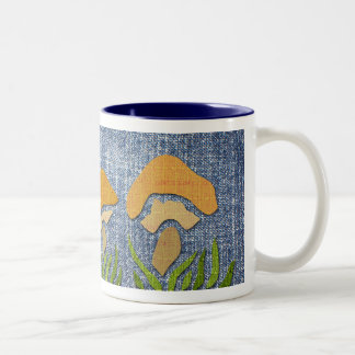 Bicolor Setas en la taza del dril de algodón