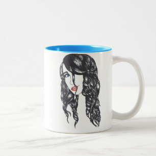 Bicolor Sharpie por todo la taza 110z (blanco/azul) 2