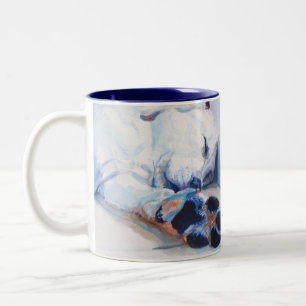 Bicolor ¡SHHHHHH! Taza del labrador retriever