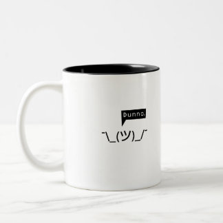Bicolor Shruggie no sabe la taza