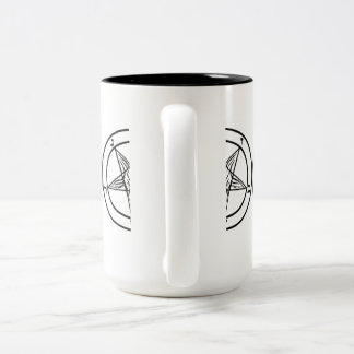 BICOLOR SIGIL DE LA TAZA DEL DOS-TONO DE BAPHOMET