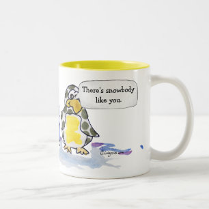 Bicolor Snobody tiene gusto de usted taza del pingüino
