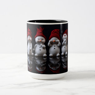 Bicolor Snowman diseña una taza de dos tonos