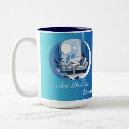 Bicolor Solo respira la taza del auto cuidado