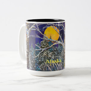 Bicolor Solstice Moon 15oz ALASKA taza de café de dos ton