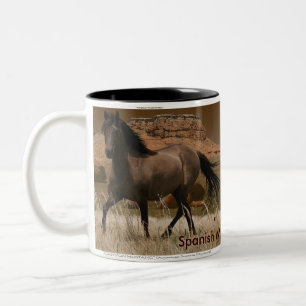 Bicolor Sorraia hispano Mustang Horse-Lover bebe la taza