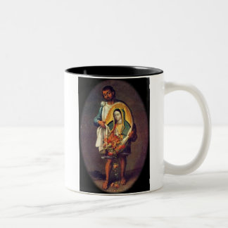 Bicolor St. Juan Diego con la taza de Guadalupe Tilma