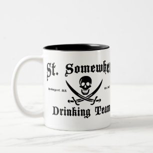 Bicolor St. Taza en alguna parte de consumición del equip