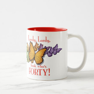 Bicolor ¡Stephanie cuarenta! Taza de café 2