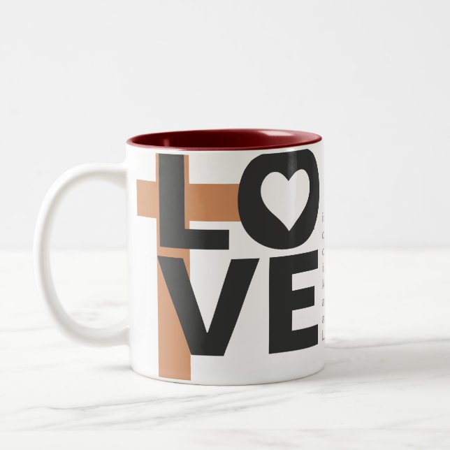 Bicolor Su amor nunca falla la taza (Izquierda)