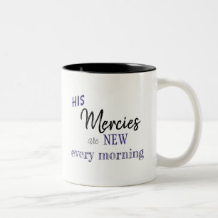 Bicolor Su misericordia es nueva cada taza de la mañana