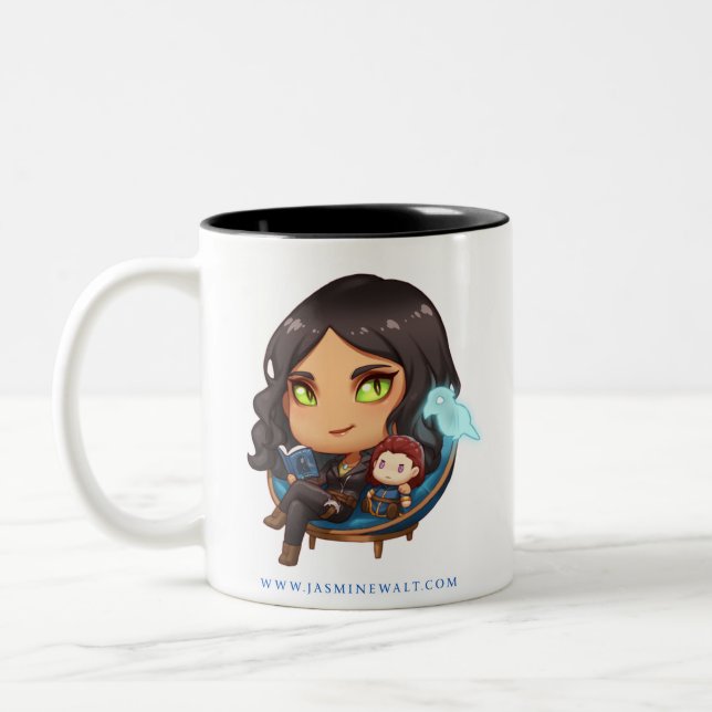 Bicolor Sunaya que lee la taza de Chibi (Izquierda)
