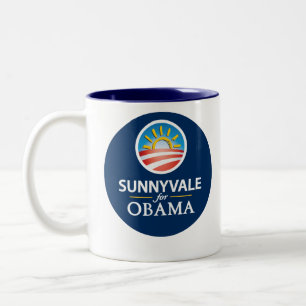 Bicolor Sunnyvale para la taza 1 de Obama