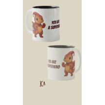 Superhéroe – Taza de dinosaurio lindo con texto de