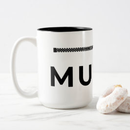 Bicolor TACITurno. Taza de café negra y blanca