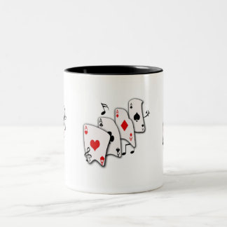 Bicolor Tarjetas musicales - taza
